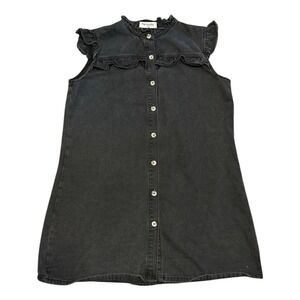 Impressions Rock Show Denim Dress In Vintage Black Size Medium